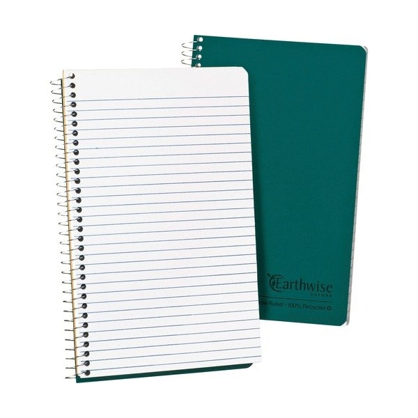 Oxford Wirebound Notebook, Narrow Ruled, 80 Sheets, 8inx5in, Green Cover OXF25400 - main